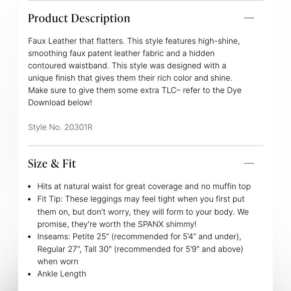 Spanx Shape Faux Leather patent leggings - Picture 6 of 7